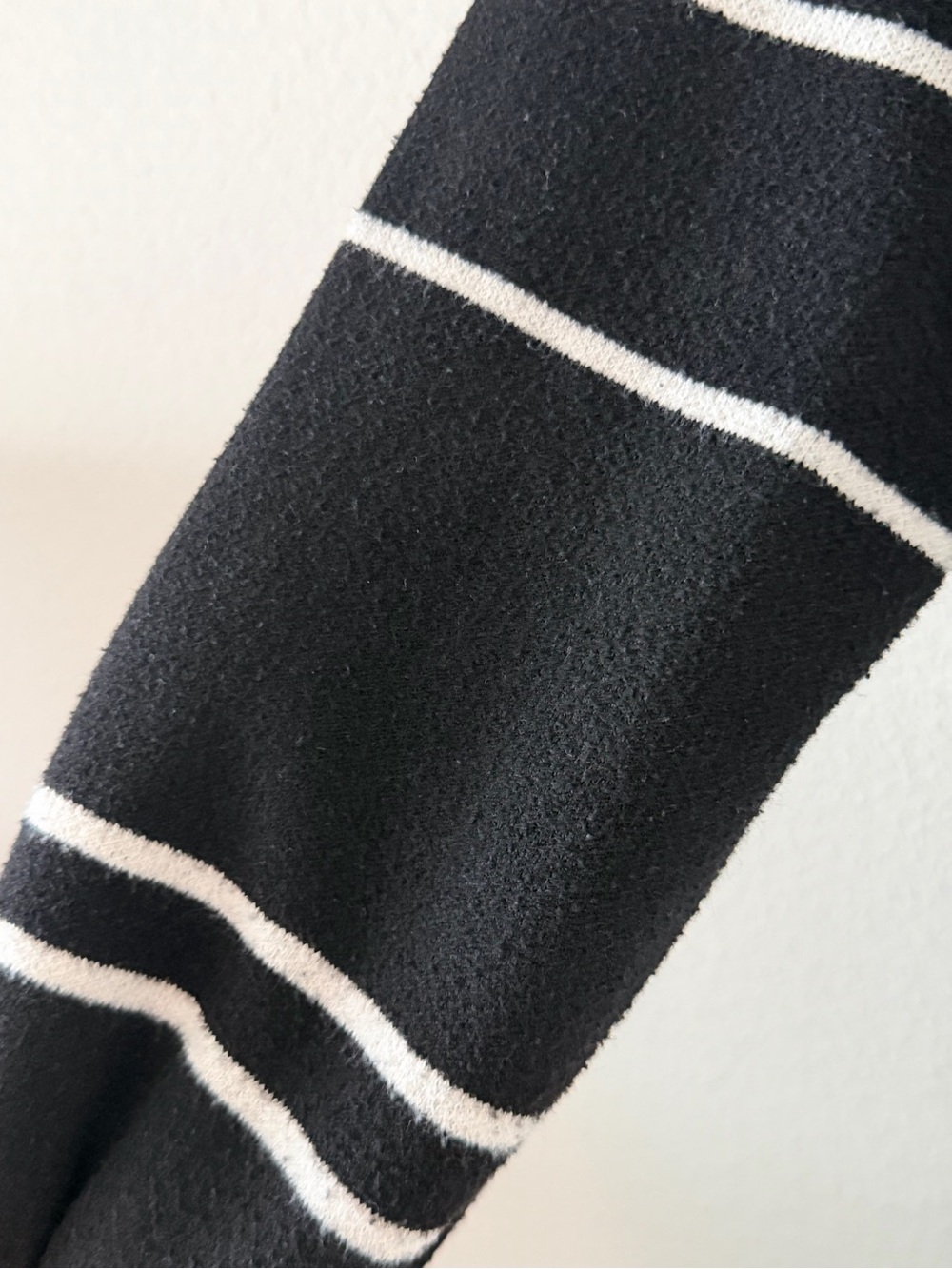 Nine West black and white patterned half-zip pullover sweater - Picture 4 of 6